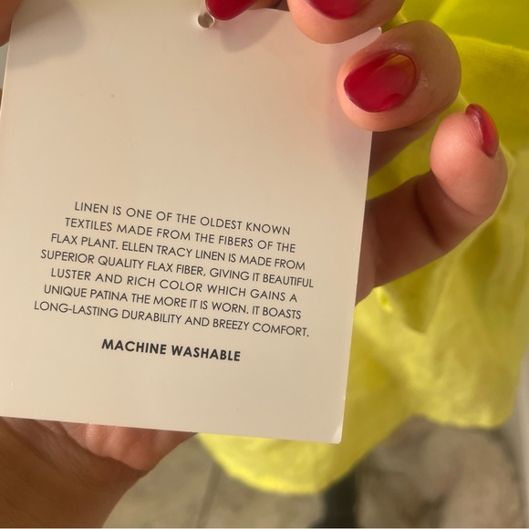 ELLEN TRACY LINEN TUNIC SIZE SMALL - Picture 7 of 10